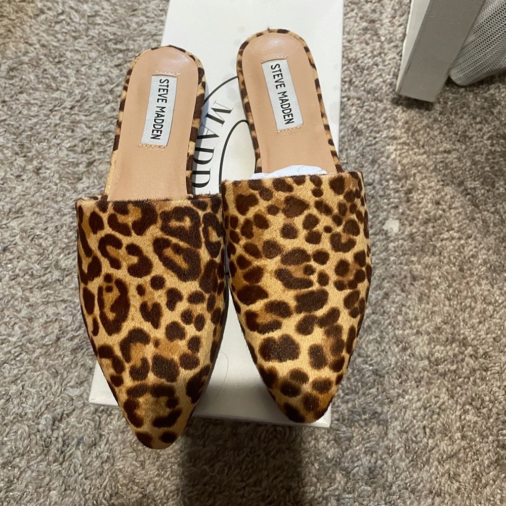 NWT Steve Madden Trace-L Leopard mule!